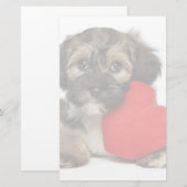 Lover Valentijn Havanese Puppy Dog Briefpapier (Voorkant / Achterkant)