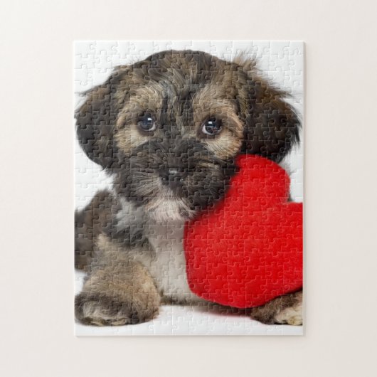 Lover Valentijn Havanese Puppy Dog Legpuzzel (Verticaal)