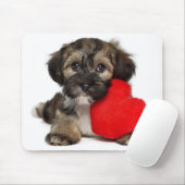 Lover Valentijn Havanese Puppy Dog Muismat (Met muis)