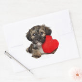 Lover Valentijn Havanese Puppy Dog Ronde Sticker (Envelop)