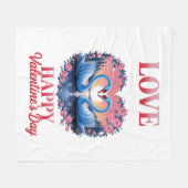 Lover Valentijnsdag - Romantische Hart Gooi Blank Fleece Deken (Voorkant (Horizontaal))