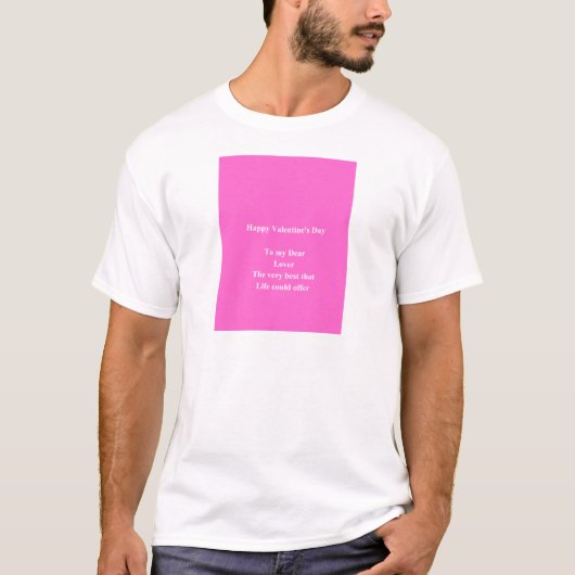 Lover Valentijnsdag T-shirt (Voorkant)