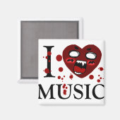Lover van muziek_ magneet (Voorkant / Achterkant)