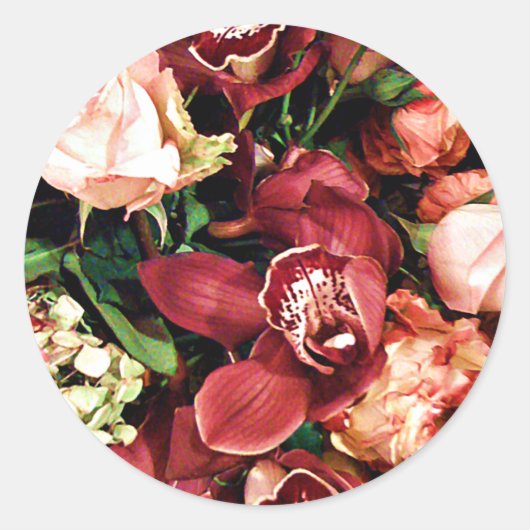 Lover van Orchids_ Ronde Sticker (Voorkant)