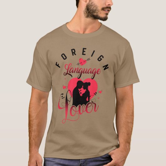 Lover vreemde taal t-shirt (Voorkant)