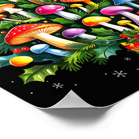 Lover Xmas Mushroom Christmas Tree  Poster (Hoek)