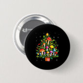 Lover Xmas Mushroom Christmas Tree Ronde Button 5,7 Cm (Voorkant /achterkant)