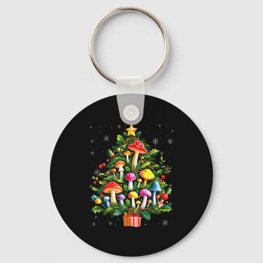 Lover Xmas Mushroom Christmas Tree Sleutelhanger (Voorkant)