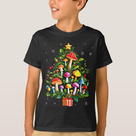 Lover Xmas Mushroom Christmas Tree  T-shirt (Voorkant)