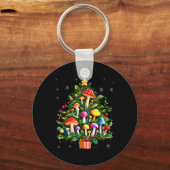 Lover Xmas Mushroom Christmas Tree T Shirt Sleutelhanger (Voorkant)