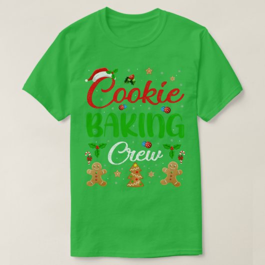 Lover Xmas Pajama Funny Cookie Baking Crew T-shirt (Design voorkant)