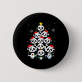 Lover Xmas Panda Christmas Tree Ronde Button 5,7 Cm (Voorkant)