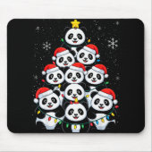 Lover Xmas Panda Christmas Tree T Shirt Muismat (Voorkant)
