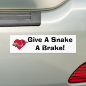 loverattlers, geef een slang, een rem! bumpersticker (Op auto)