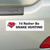 loverattlers, ik zou liever zijnSNAKE HUNTING Bumpersticker (Op auto)