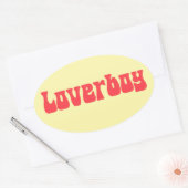 Loverboy retro ovale sticker (Envelop)