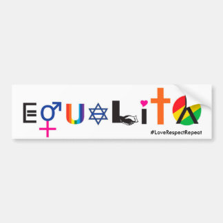#LoveRespectHerhaal Equality Bumpersticker