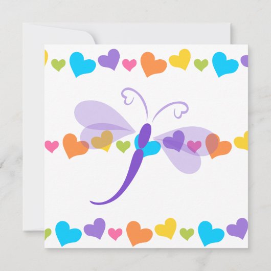 Loverly Dragon Fly Kaart (Achterkant)