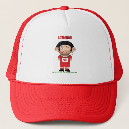 LoverPull (Liverpool) Funny Football Trucker Hat Pet (Voorkant)