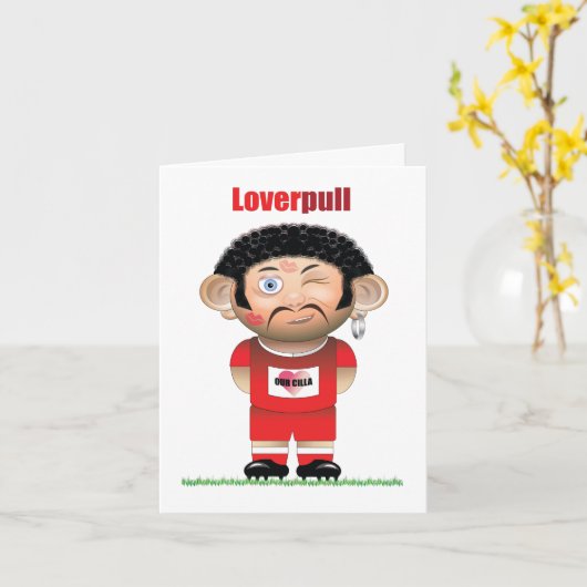 LoverPull (Liverpool) Grappige Voetbalkaart Kaart (Gele Bloem)