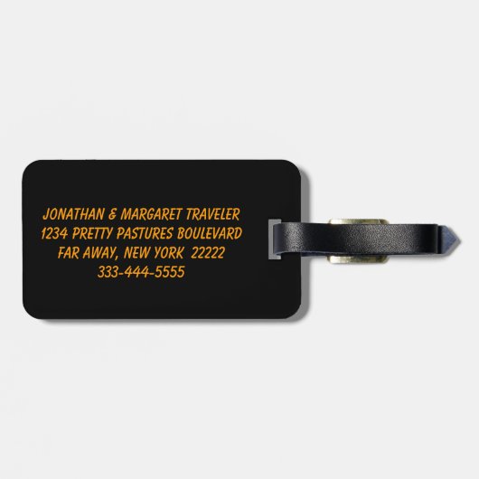 Lovers aan het Sunset Lake Bagagelabel (Achterkant horizontaal)