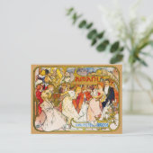 Lovers, Alphonse Mucha Briefkaart (Staand voorkant)