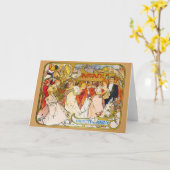 Lovers, Alphonse Mucha Kaart (Gele Bloem)