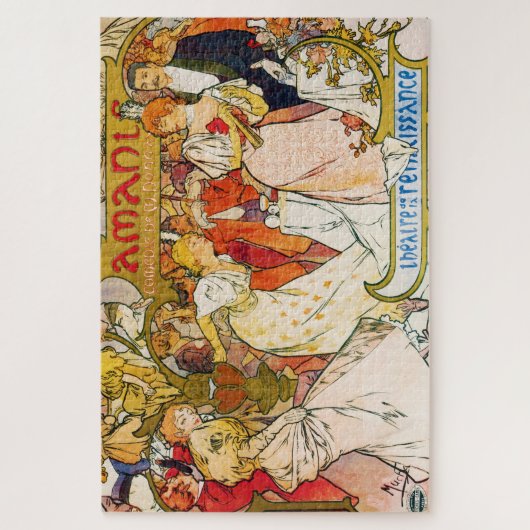 Lovers, Alphonse Mucha Legpuzzel (Verticaal)