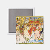 Lovers, Alphonse Mucha Magneet (Voorkant / Achterkant)