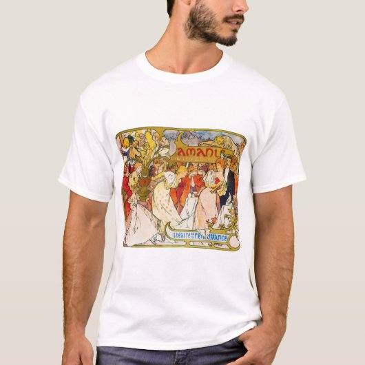 Lovers, Alphonse Mucha T-shirt (Voorkant)