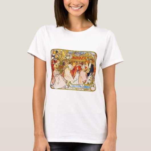 Lovers, Alphonse Mucha T-shirt (Voorkant)