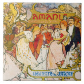 Lovers, Alphonse Mucha Tegeltje (Voorkant)