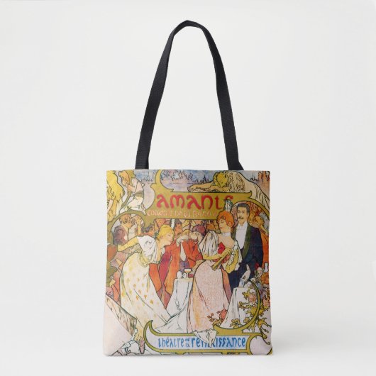 Lovers, Alphonse Mucha Tote Bag (Voorkant)