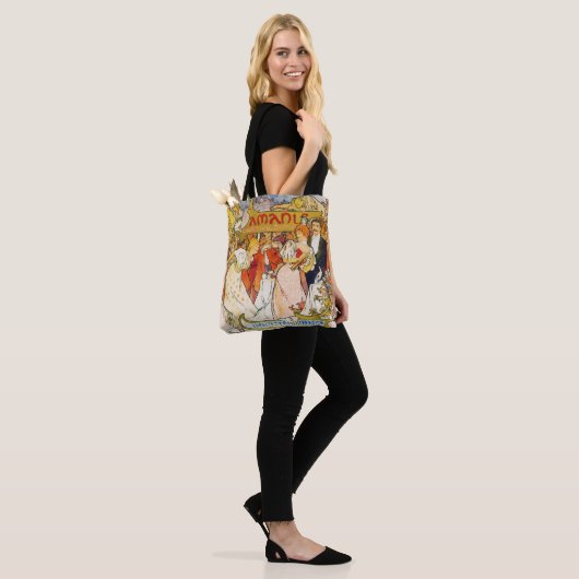Lovers, Alphonse Mucha Tote Bag (Op model)