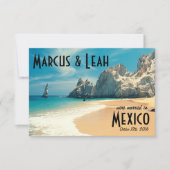 Lovers Beach, Cabo, Mexico Weddenschap/uitnodiging Kaart (Voorkant)