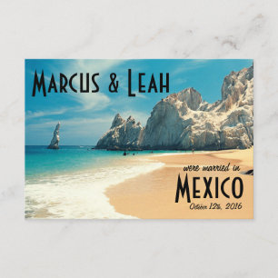 Lovers Beach, Cabo, Mexico Weddenschap/uitnodiging Kaart