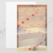 Lover's Beach Walk schrijfpapier Briefpapier (Voorkant / Achterkant)