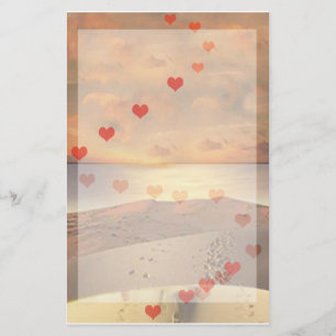 Lover's Beach Walk schrijfpapier Briefpapier