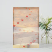 Lover's Beach Walk schrijfpapier Briefpapier (Staand voorkant)