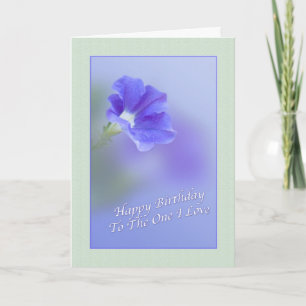Lover's Birthday Card met Petunia Kaart