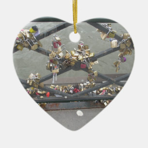 Lovers Bridge - Paris Love Locks, Frankrijk Keramisch Ornament