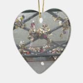Lovers Bridge - Paris Love Locks, Frankrijk Keramisch Ornament (Links)