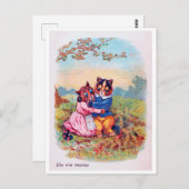 Lovers Cat (Strong Emotion), Louis Wain Briefkaart (Voorkant / Achterkant)