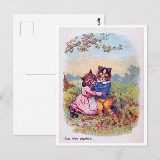 Lovers Cat (Strong Emotion), Louis Wain Briefkaart (Voorkant / Achterkant)