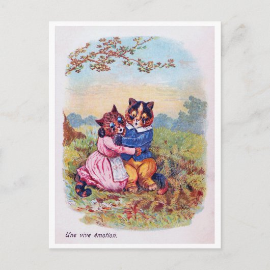 Lovers Cat (Strong Emotion), Louis Wain Briefkaart (Voorkant)