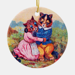 Lovers Cat (Strong Emotion), Louis Wain Keramisch Ornament