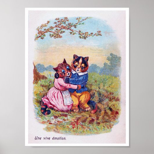 Lovers Cat (Strong Emotion), Louis Wain Poster (Voorkant)