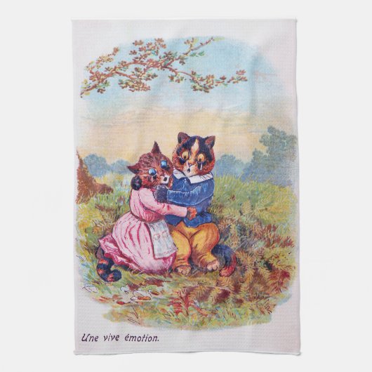 Lovers Cat (Strong Emotion), Louis Wain Theedoek (Verticaal)