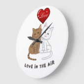 Lovers' Cat Wall Clock Grote Klok (Hoek)