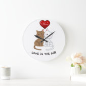 Lovers' Cat Wall Clock Grote Klok (Huis)